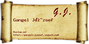 Gangel József névjegykártya