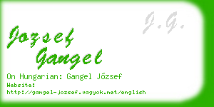 jozsef gangel business card
